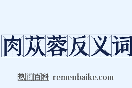 肉苁蓉反义词是什么意思的图片